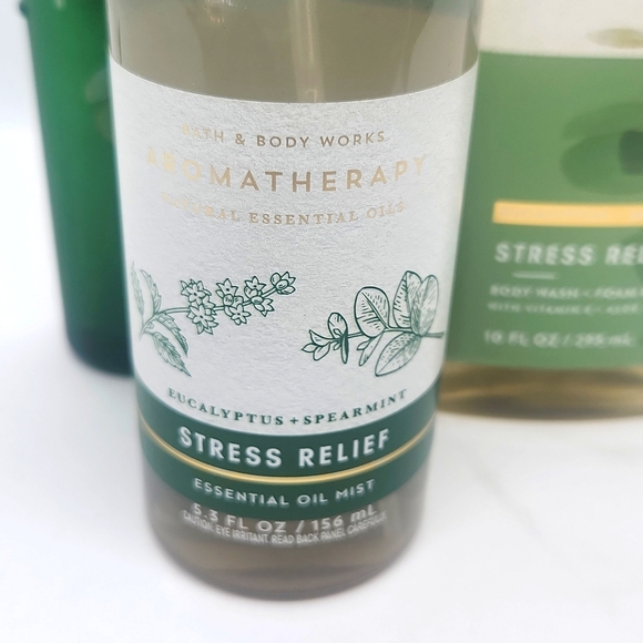 Bath and Body Works Aromatherapy Eucalyptus Spearmint Stress Relief 3 Pc Set New - Picture 3 of 8